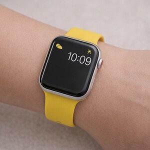 Yellow Silicone Apple Watch Band